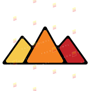 Premium Tri-Color Mountain Grille Badge Emblem